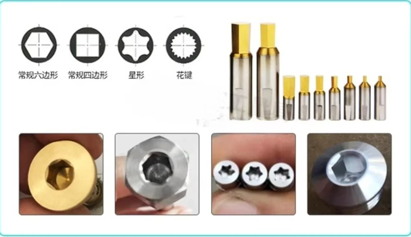 CT08 CT16 HSS-Tin HSS-TiCN Rotary Broach Inner Hexagon Punching Cutter for Copper Aluminum Stainless Steel