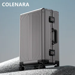 COLENARA-maleta de aleación de aluminio y magnesio para equipaje de cabina, maleta con 28 contraseñas, 20 pulgadas, 24 pulgadas, nueva