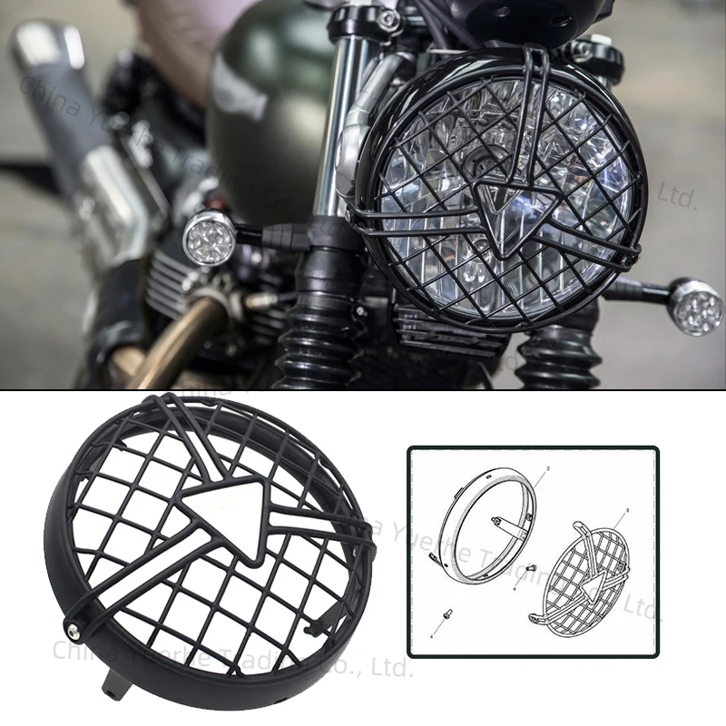 

Зажим для фар Bonneville T100 T120 Street Scrambler Scrambler 400X900, защита фар, защитная крышка для мотоцикла