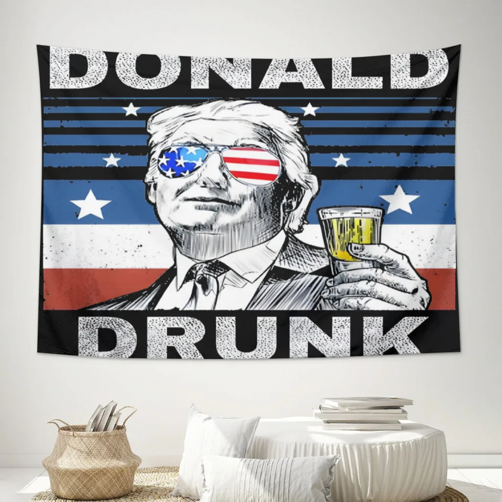 Donald Drunk Tapestry Home Decoration Bedroom Colored Tapestry Living Aesthetic Macrame Wall Hanging