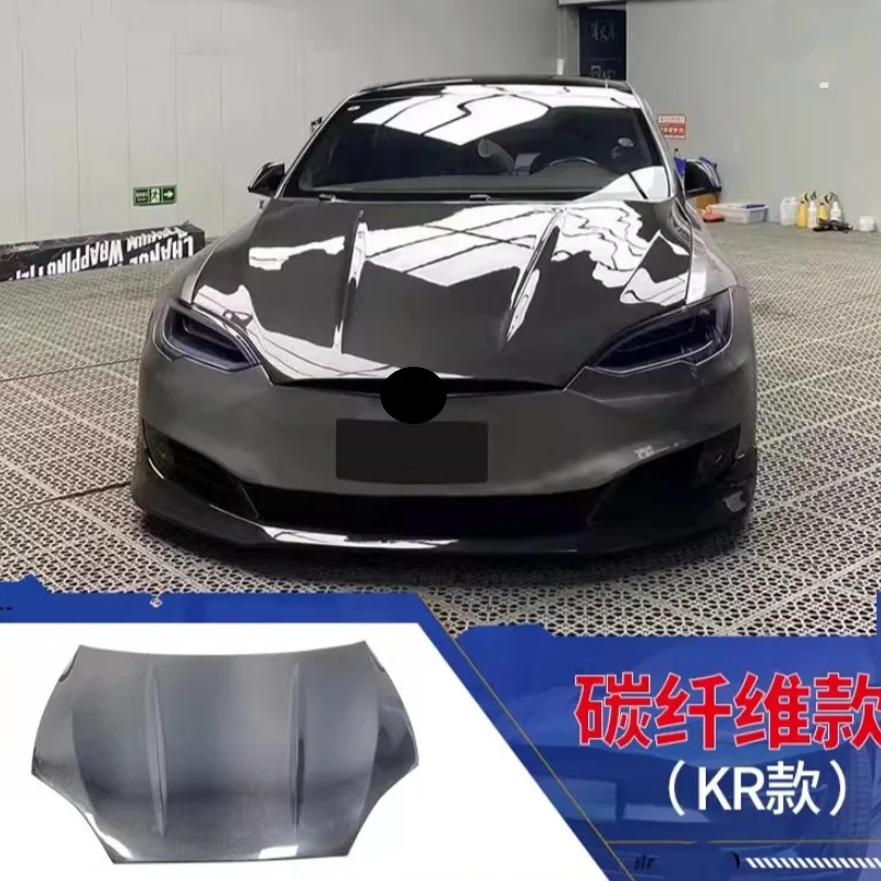 

Carbon fiber Engine Cover For Tesla Model S Modified Engine Hood Light Weight Bonnet Auto Accessories