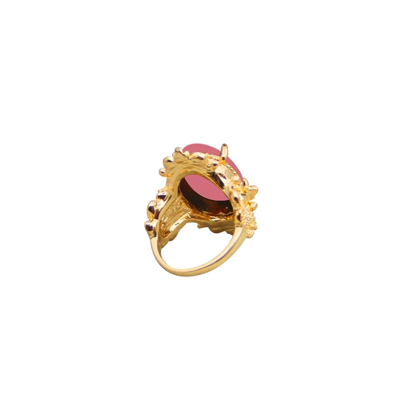 6 Colors Lady Queen Cameo Rings For Women Gold Color Flower Plant Pink Blue Cameo Ring Fashion Jewelry