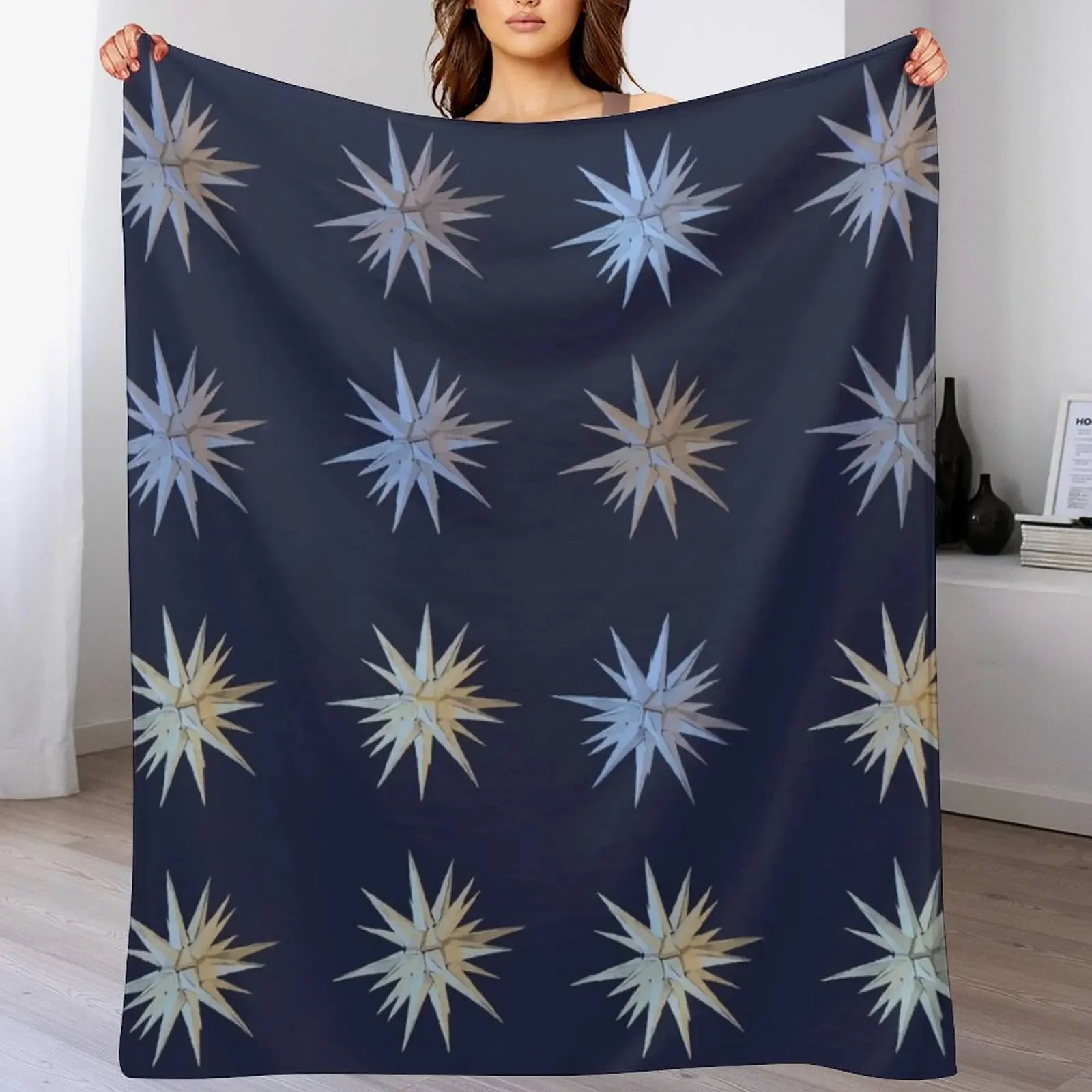 

Moravian Stars Throw Blanket All Season Soft Lightweight Blanket for Home
