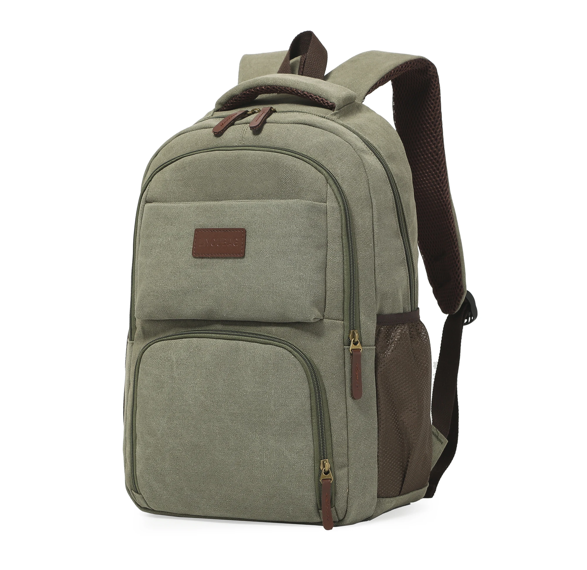 Men Canvas Backpack Male Laptop College Student School Bags for Teenager Vintage Mochila Casual Rucksack Travel Daypack