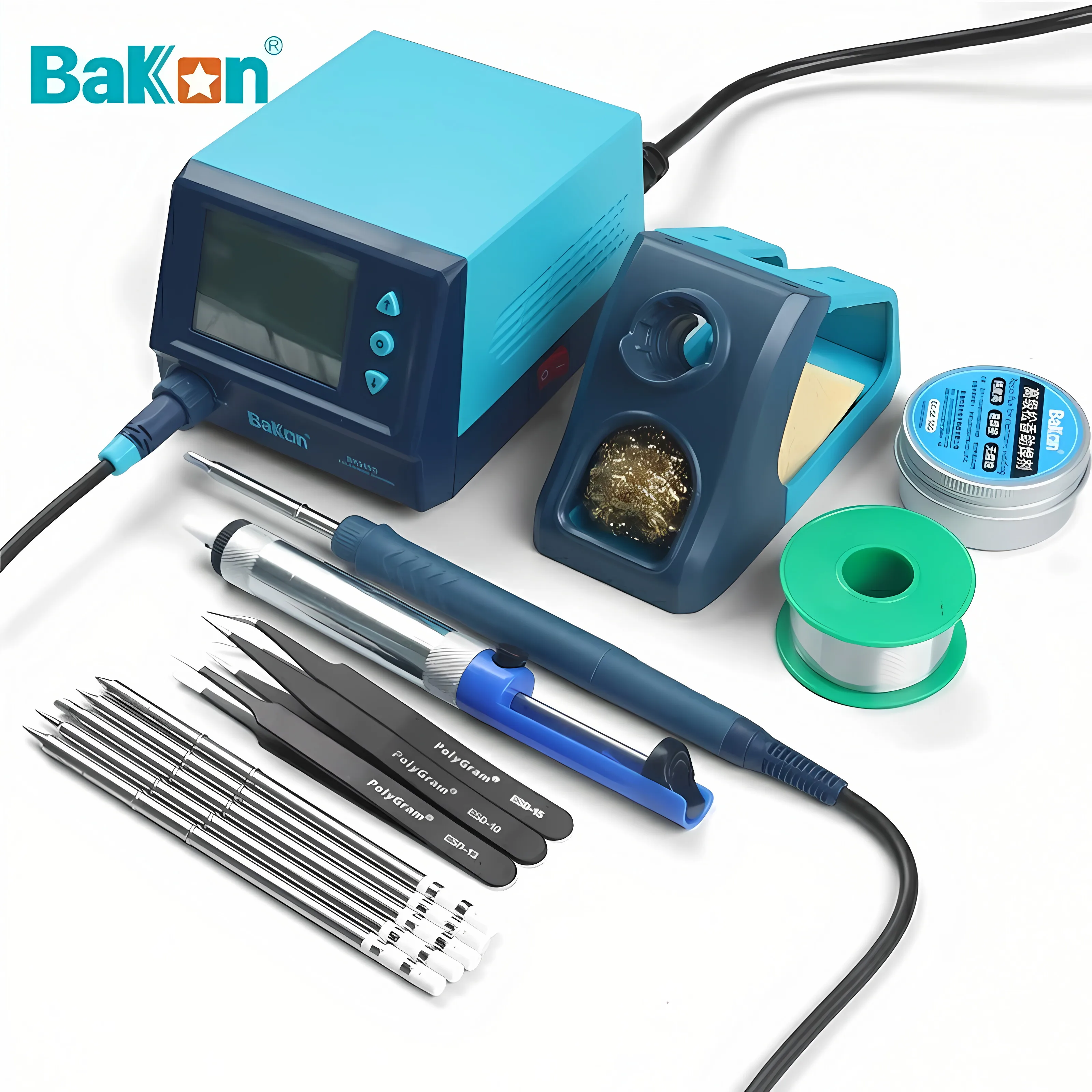 

BK969D+ soldering station t12 heating core 75W large screen digital display lead-free constant temperature soldering machin