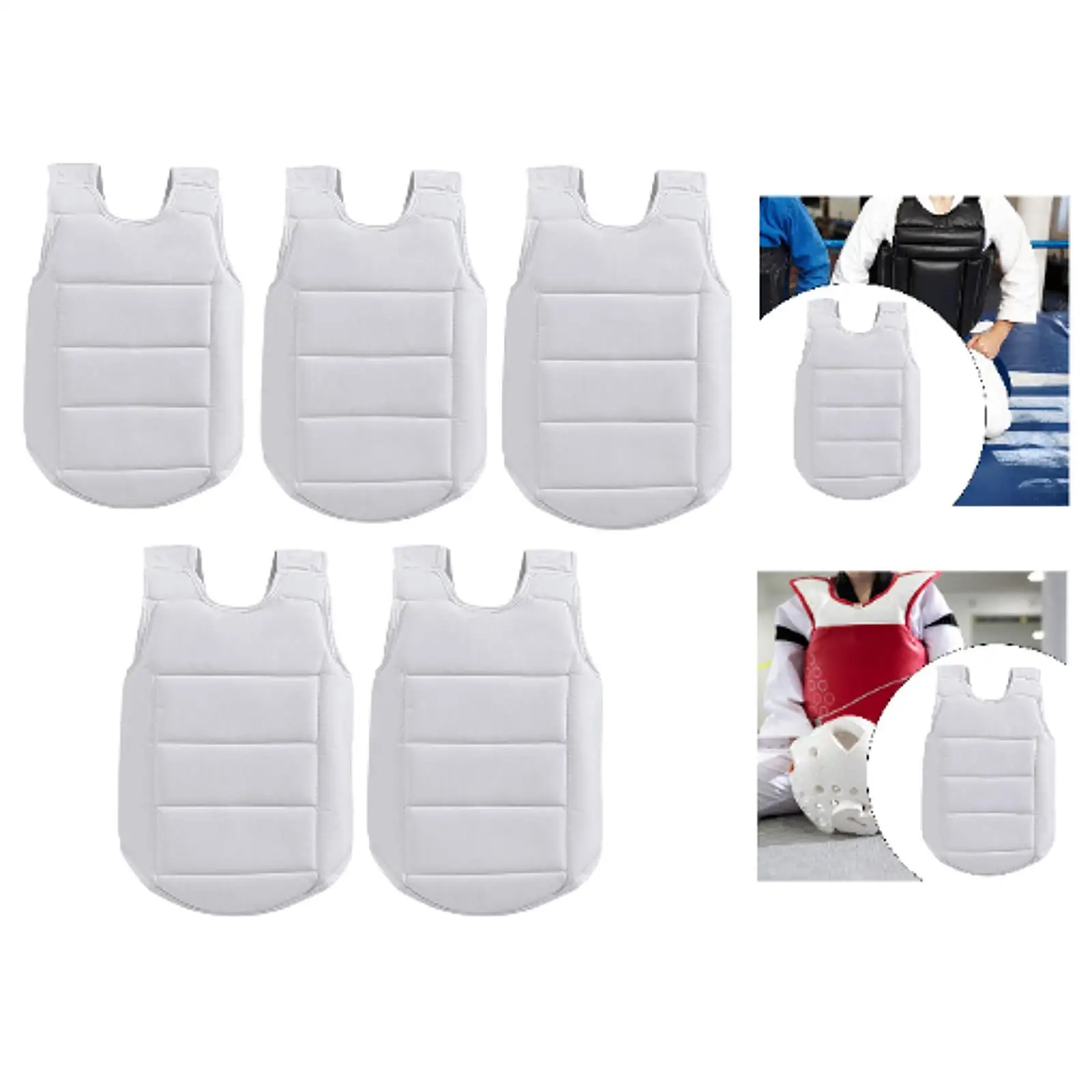 

Karate Chest Protector Rib Shield Upper Belly Protection Pad Professional