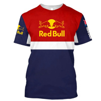 Motorcycle Men's T-shirt New Red Bull T-shirt 3D Printing Oversized Short Sleeve Racing Men's T-shirt Red Bull Men's Clothing