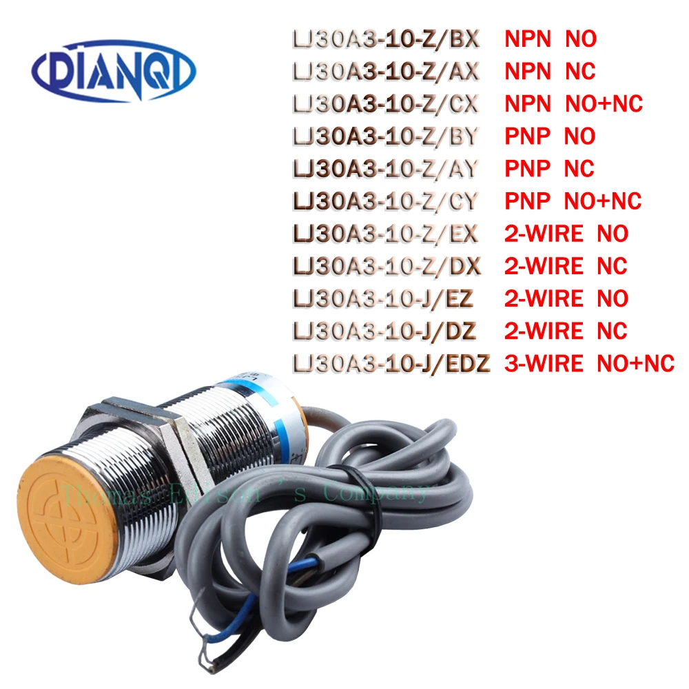 

LJ30A3-10-Z/BX LJ30A3-10-Z/AX/BY/AY/EX/DX NPN PNP NO NC Новый индуктивный переключатель обнаружения датчика приближения AC LJ30A3-10-J/EZ/DZ
