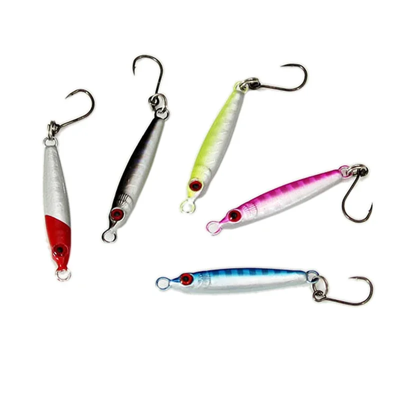 1PC Lead Fish 3g 5g Tiny Jig Hard Bait Longcast Small Metal Lure Single Hook beach stream UL Fishing Tackle Small Jig Lure Pesca