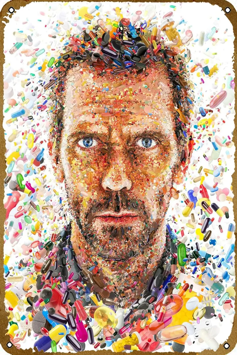 House MD poster Tv Show Retro Tin Sign Durable Wall Art Decor Movie Metal Sign Home Vintage Bedroom Decoration Sign 8x12 inch