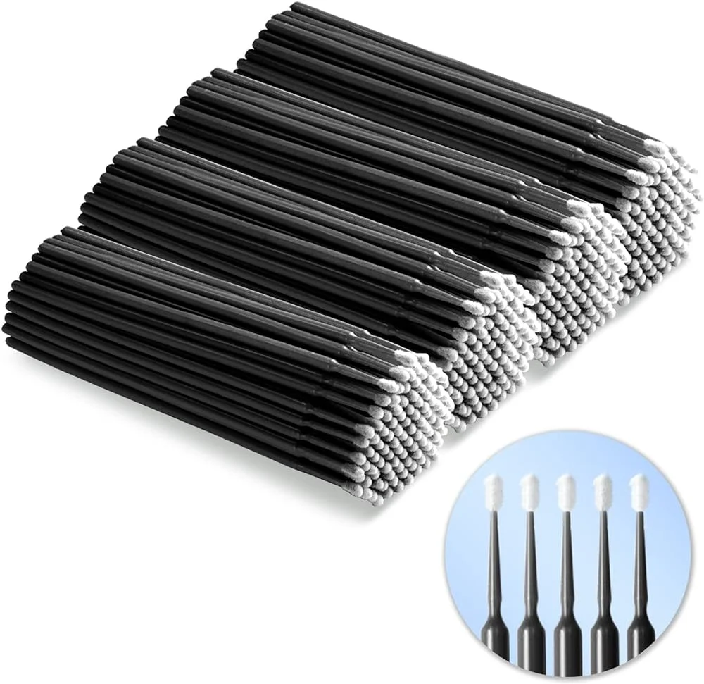 500 PCS Disposable Microbrush Applicators Microfiber Wands for Eyelashes Extensions and Makeup Application