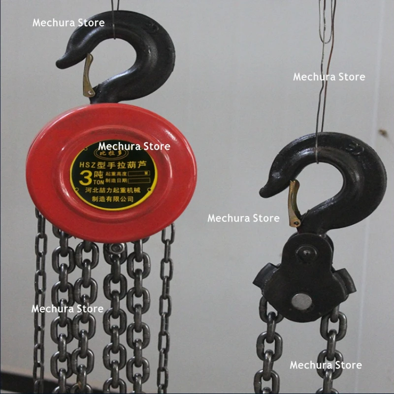 Circular Hand Chain Hoist Small Hand-cranked Manual Traction Lifting Chain Hoist Tensioner Household Equipment Argani JTC