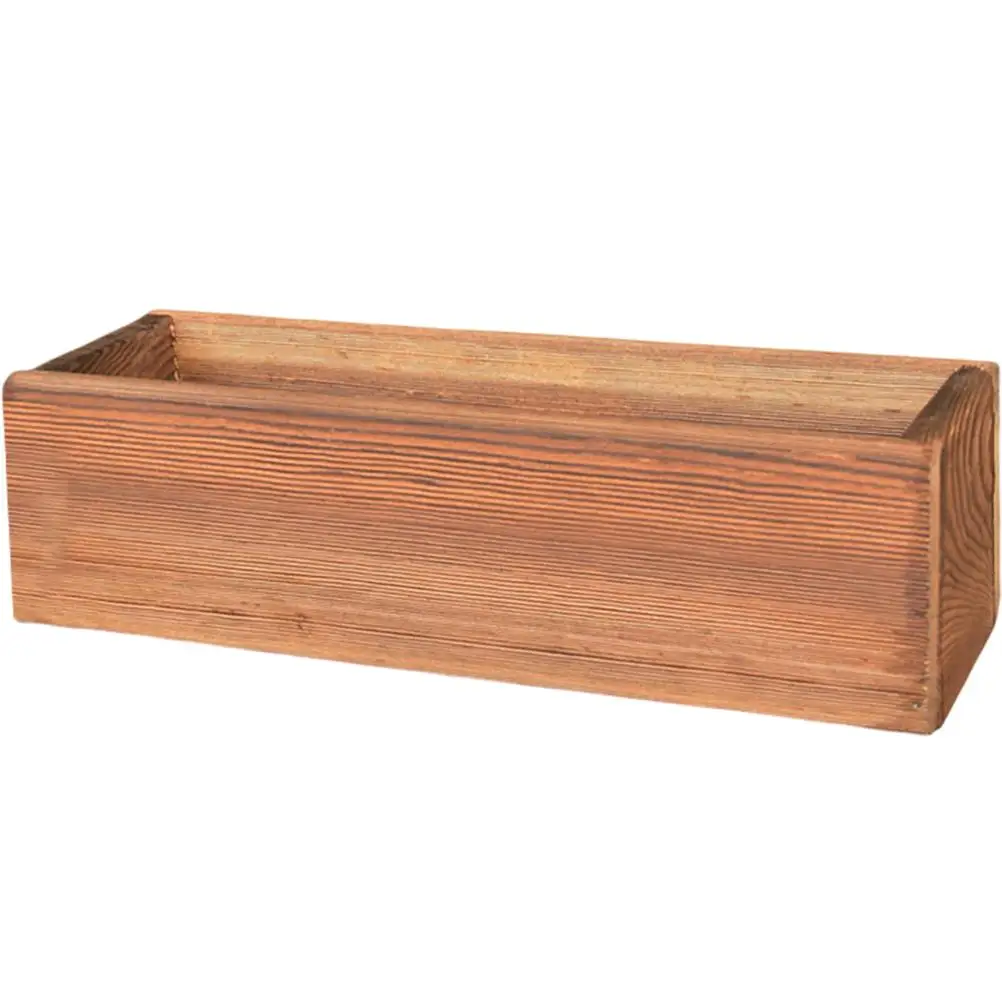 

Long Rectangular Cedar Wood Flower Box 30x11x8.5cm Outdoor Garden Balcony Plant Pots Wooden Planter Boxes Succulent Pot