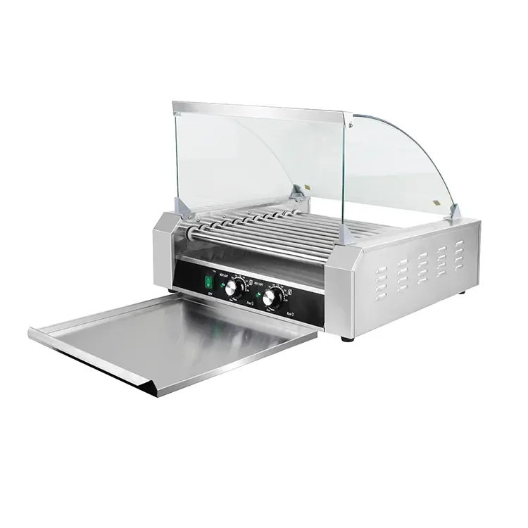 Hot Dog 11 Roller 27 Cani Grill Hot Dog Maker Macchina Rullo per salsicce Macchina commerciale per cucinare