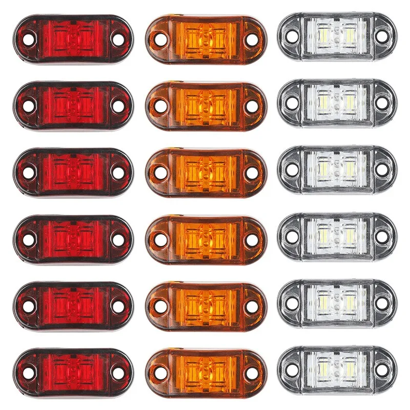 

10PCS 4 LED 12V-24V for Oval Front Truck Accessorie Trailer BUS Van Caravan Side Marker Lights Rear Clearance Indicator Lamp