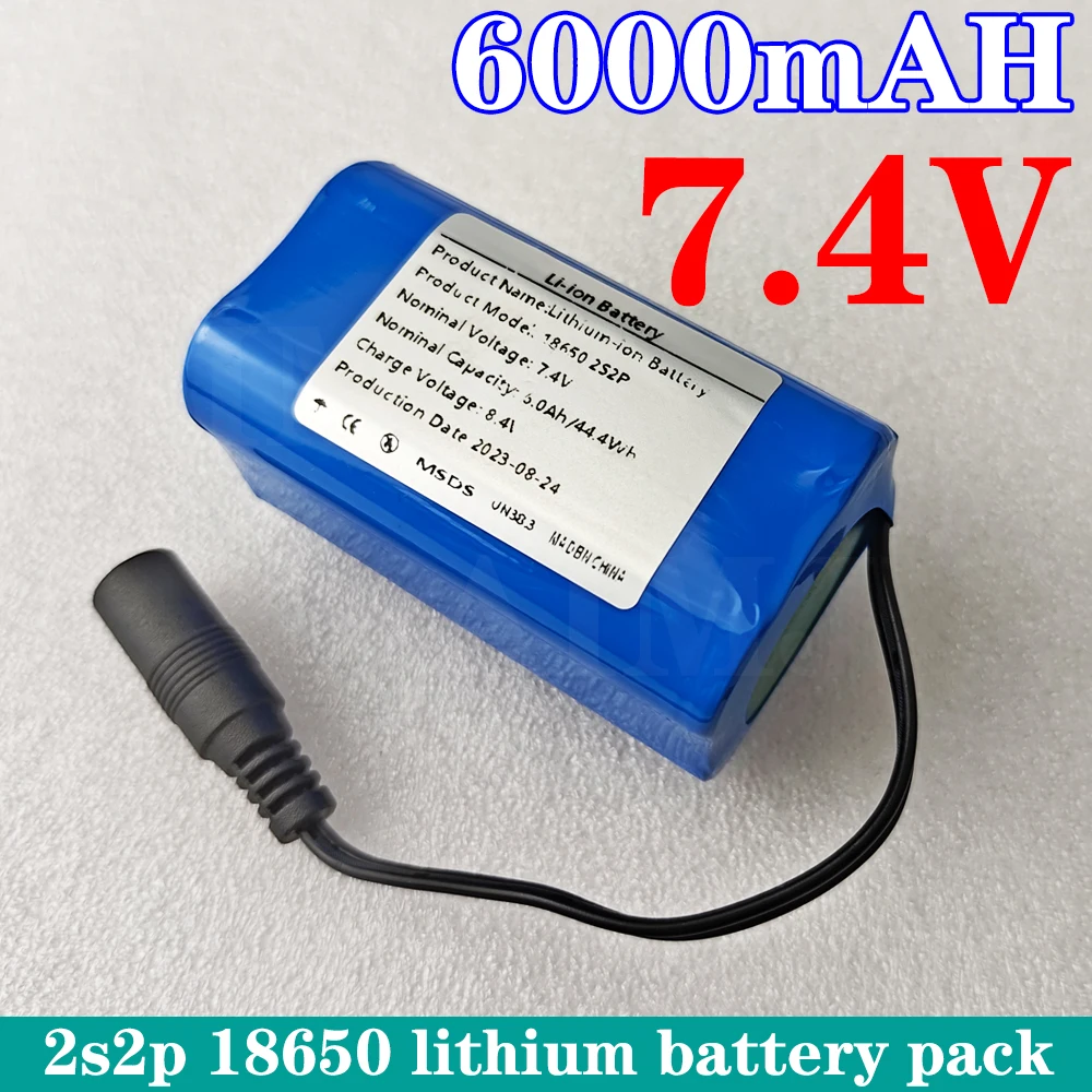 Lithium Battery Used For T188 T888 2011-5 Remote Control Search Bait Boat Spare Parts RC Toy Accessories 2S2P 7.4V 6000mah