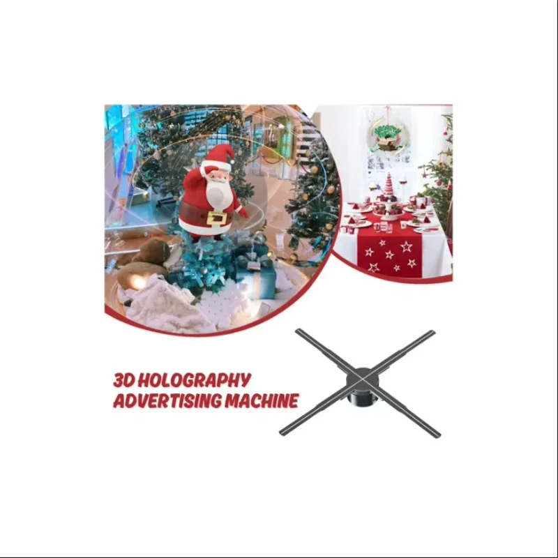 Fan With 4 Blades 3D Holographic Mapping Projector Wedding Events Education Customizable Indoor Use OEM Supplier