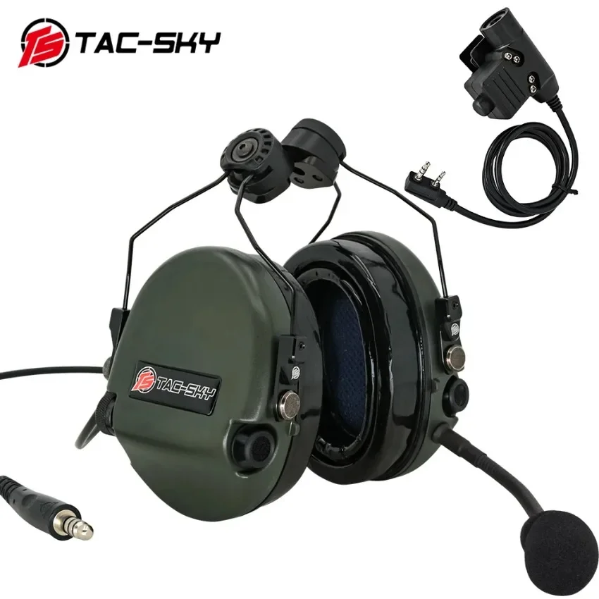 tac sky msasordin capacete tatico titular arco faixa de reducao ruido captador earmuffs silicone caca tiro fone ouvido 01