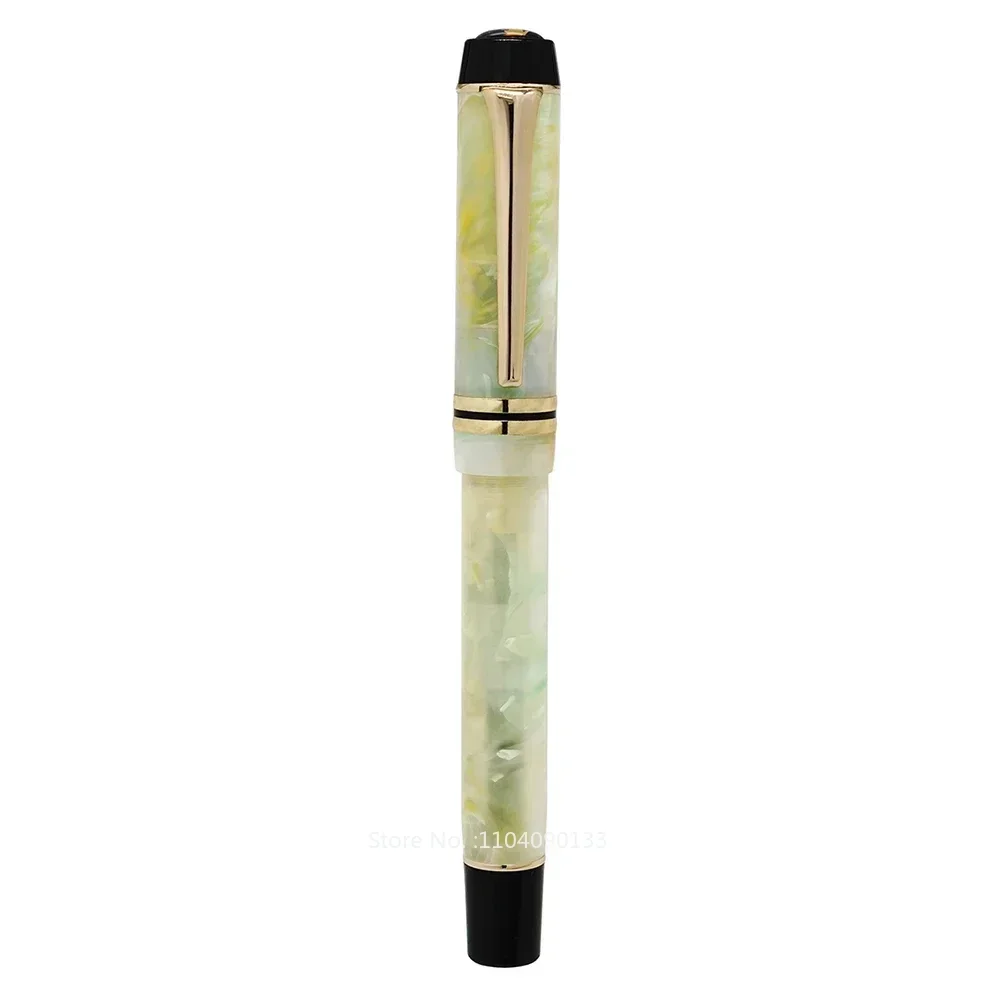 hot-new-kaigelu-316-celluloid-green-yellow-fountain-pen-beautiful-marble-patterns-iridium-ef-f-m-nib-pen-writing-office-business
