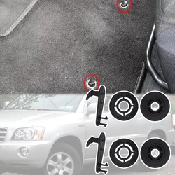 2 Kit For Toyota Highlander XU20 XU40 2001 - 2013 Kluger Land Cruiser J100 Car Carpet Floor Mat Clip Retainer Fixing Clamp Rivet