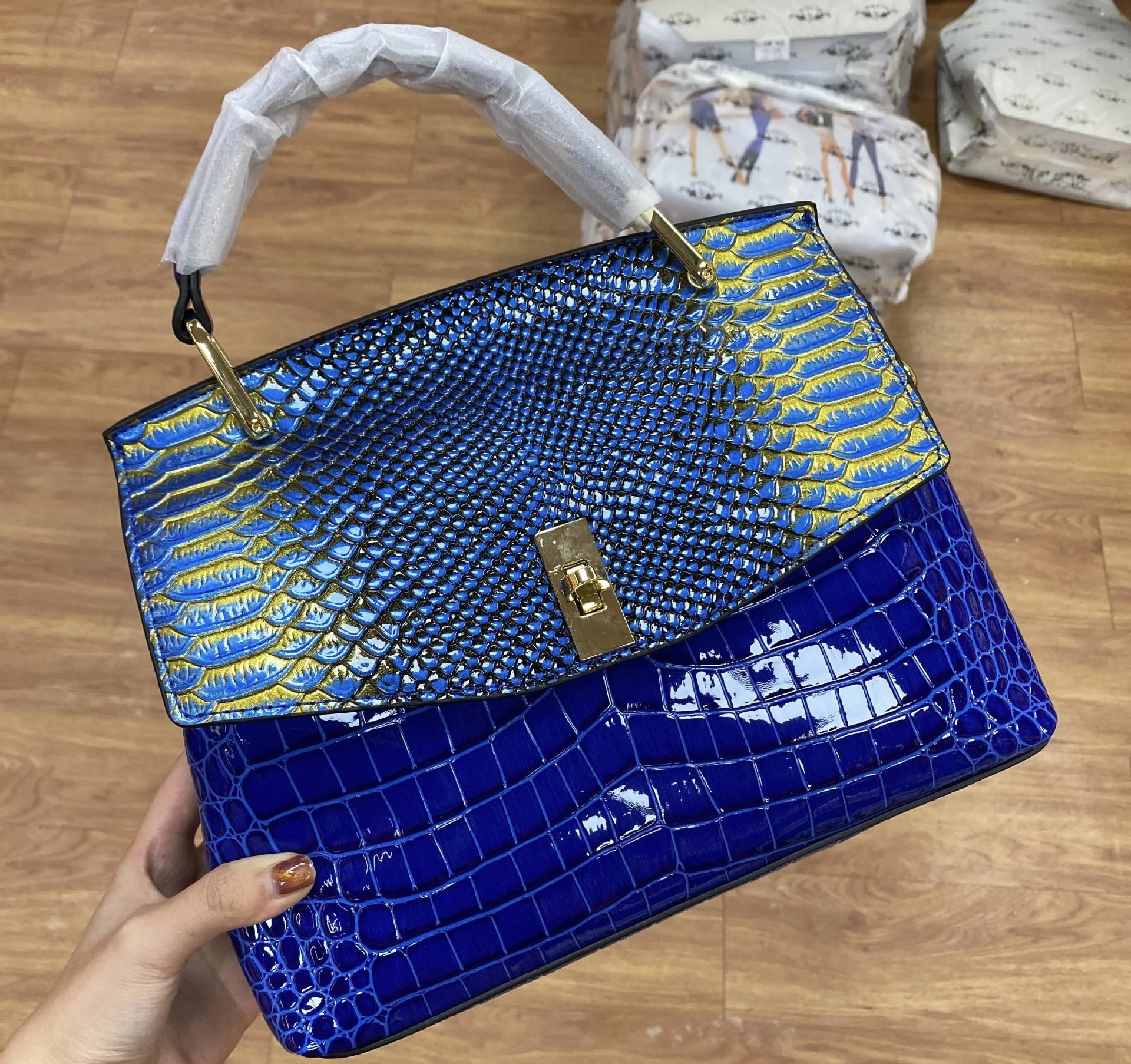 Crocodilo Print Crossbody Bag para mulheres, bolsas de couro, designer de luxo, nova moda, alta qualidade, venda quente