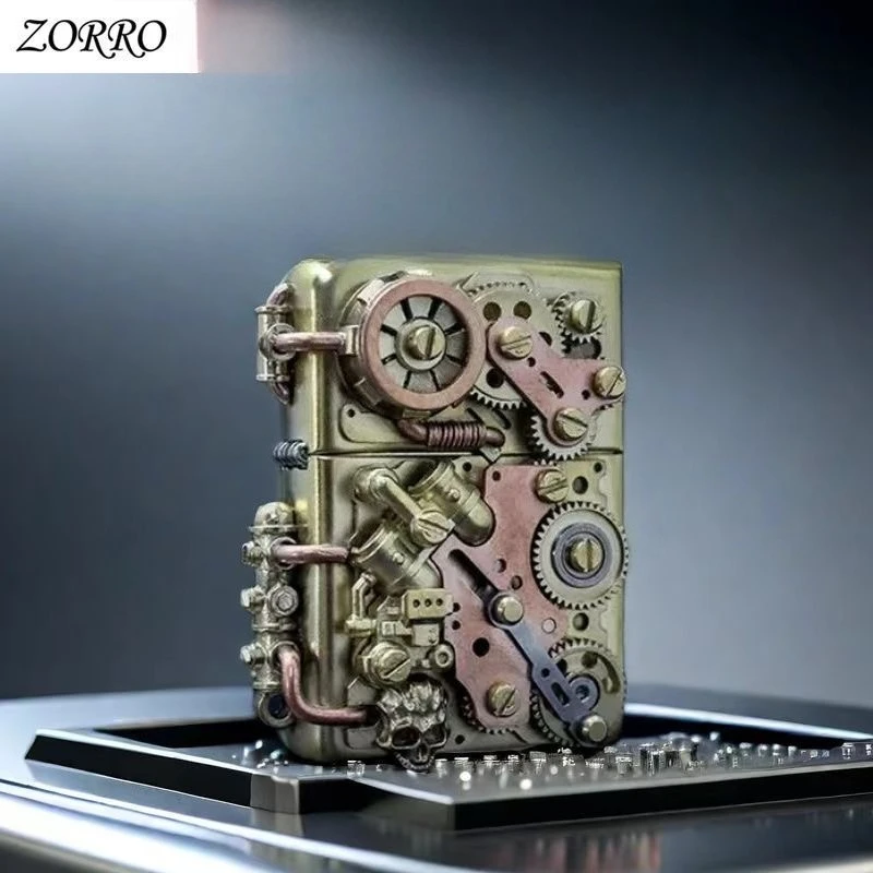 

Латунная зажигалка Zorro 311, креативный дизайн, зажигалка в стиле стимпанк, ручная работа, коллекционный подарок премиум-класса