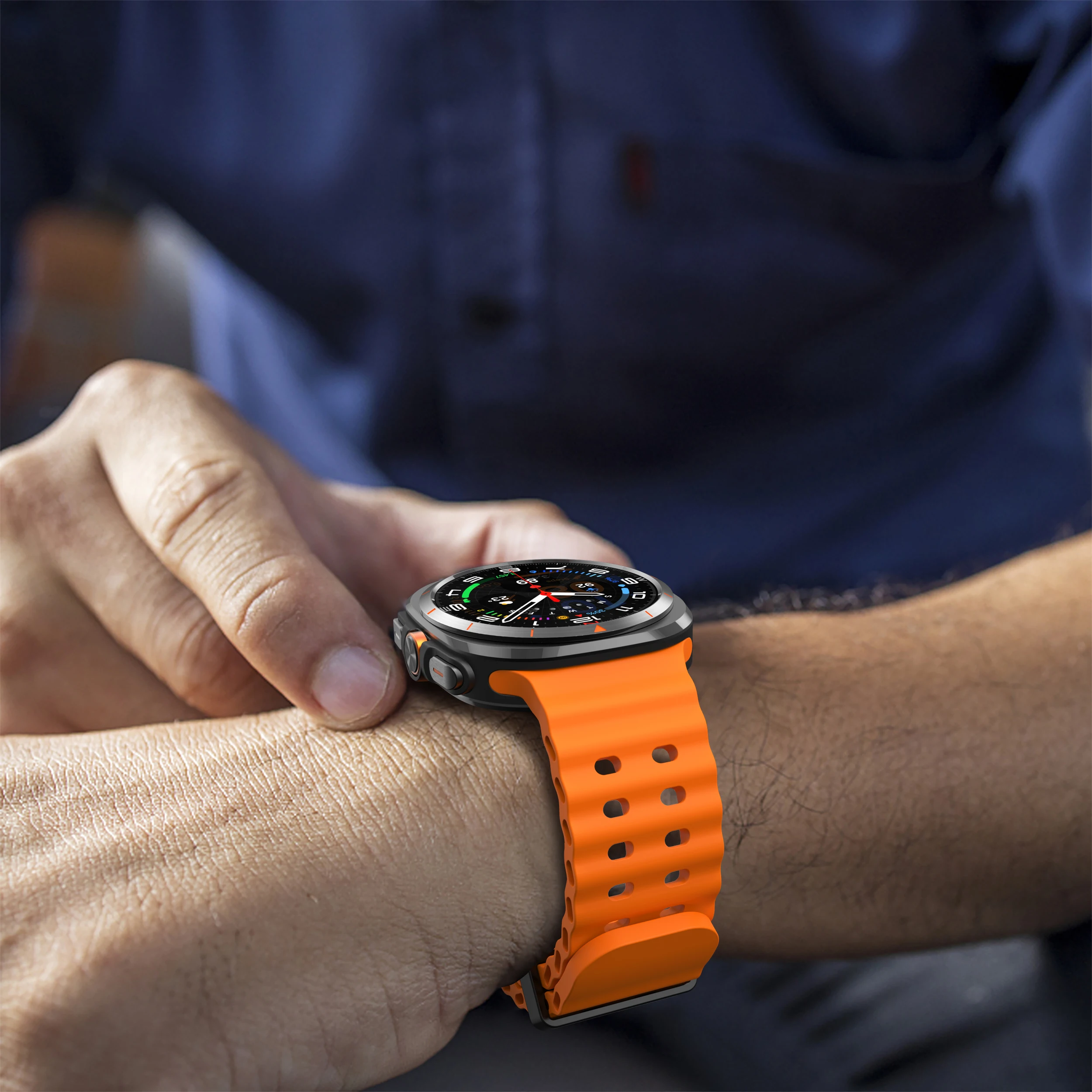 Marine Band For Samsung Galaxy Watch Ultra 47mm Sports Silicone Strap Bracelet For GalaxyWatch Ultra Smartwatch band Accessories