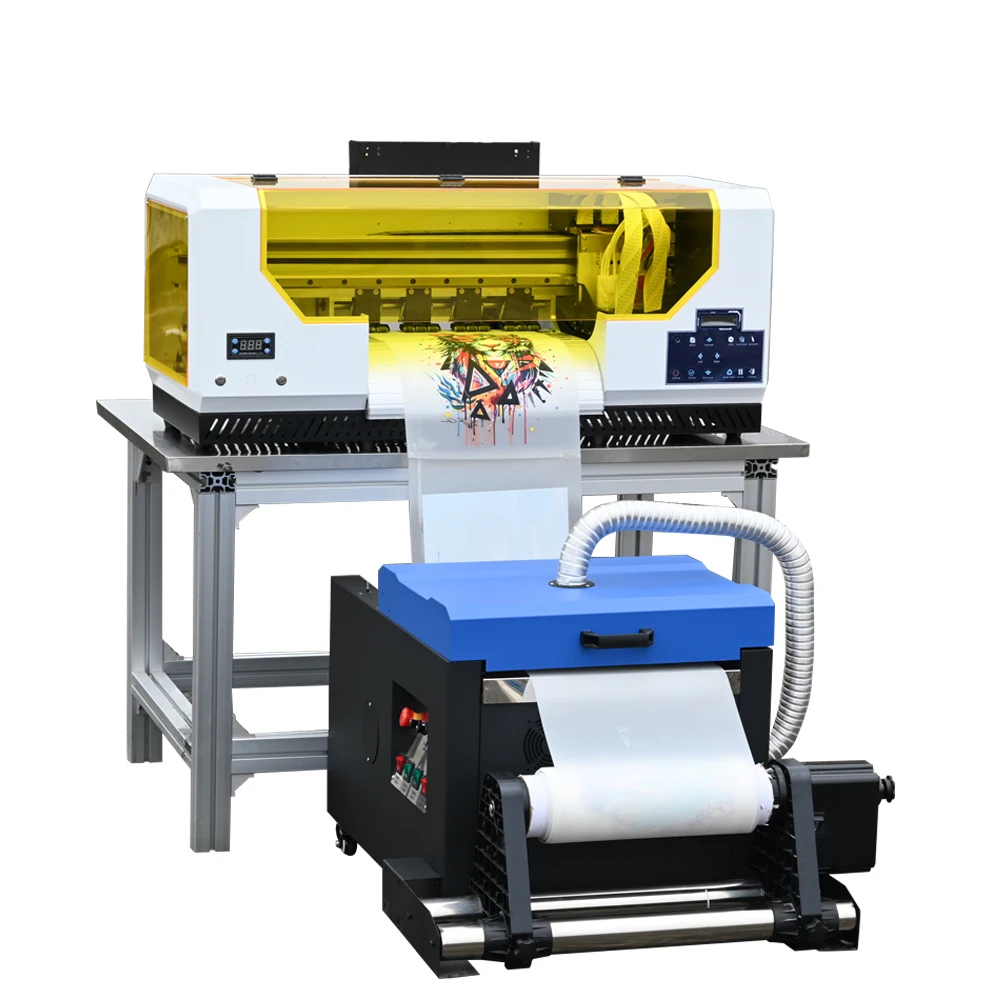 A3 DTF Printer With Roll XP600 Printhead Clothes Printer for T-shirts Leather Clothes Heat Transfer Fabric Print DTF DTG Printer