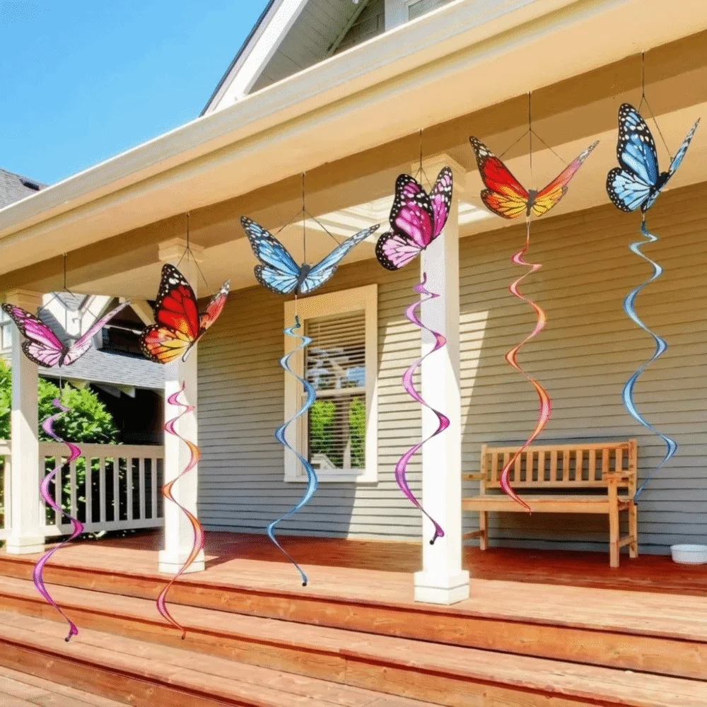 New Colorful 3D Windmill Spinning Feature No Toxic Material Wind Strip Ornament Dimensional Shape Spinning Windmill Wind Twister
