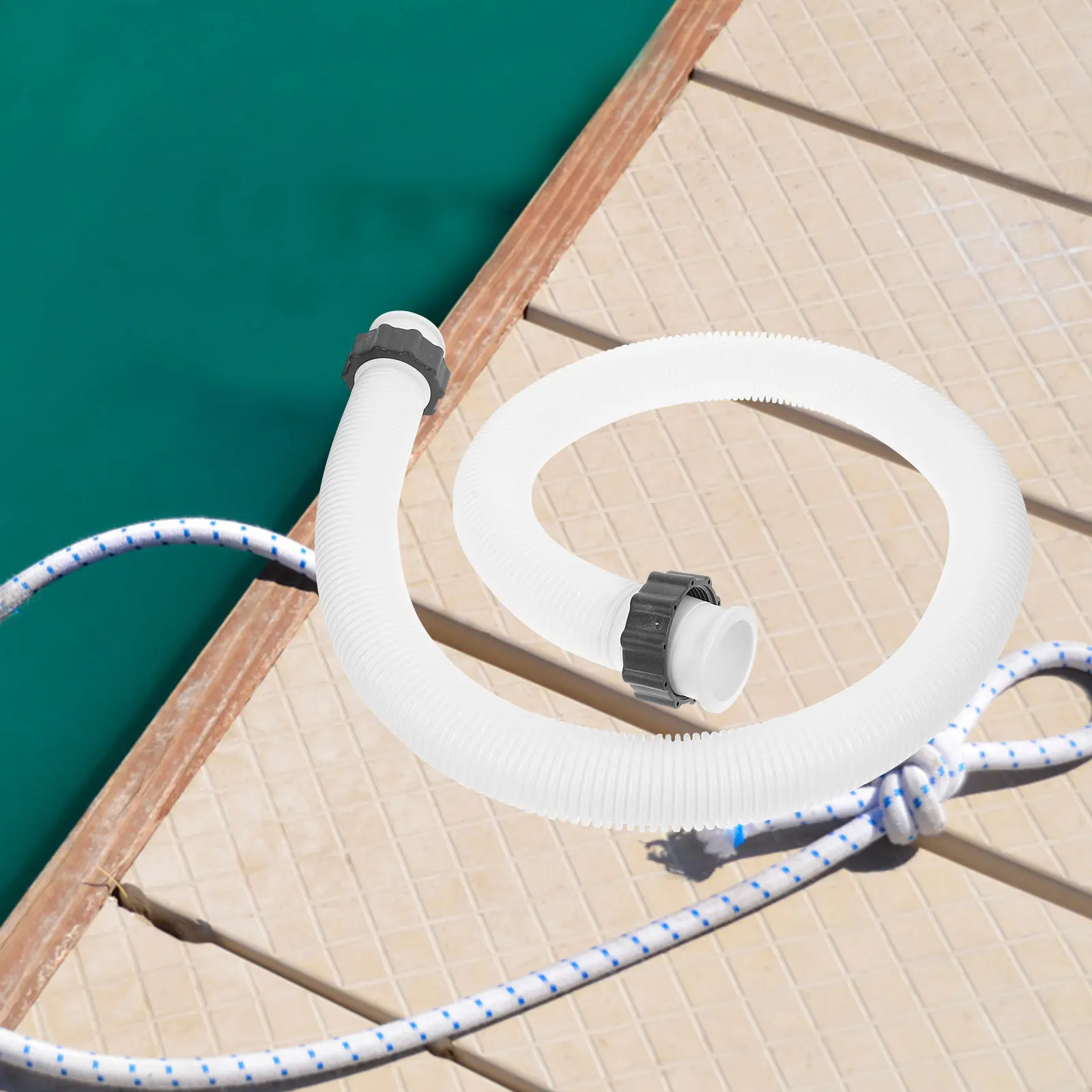 Manguera de Repuesto para Bomba de Filtro de Piscina, Accesorios para Piscina, Material de PE y EVA Resistente, Fácil de Desmontar, para Riego de Jardín