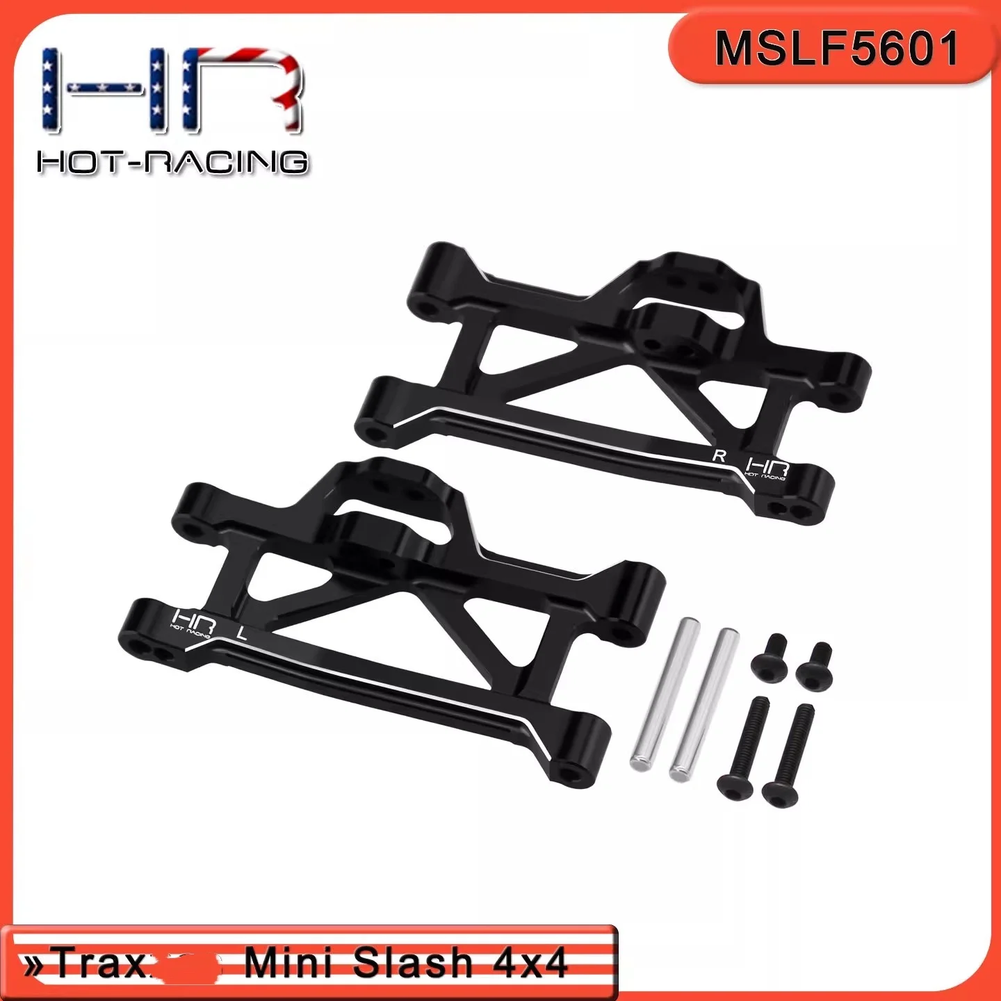 

HR Trax Mini slash 4x4 aluminum alloy rear lower arm replacement with original part # TRA10830
