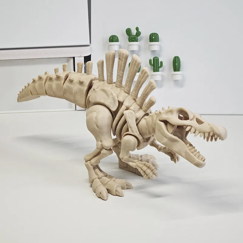 Joint movable dinosaur skeleton Spinosaurus desktop decoration fish tank landscape decoration creative gift