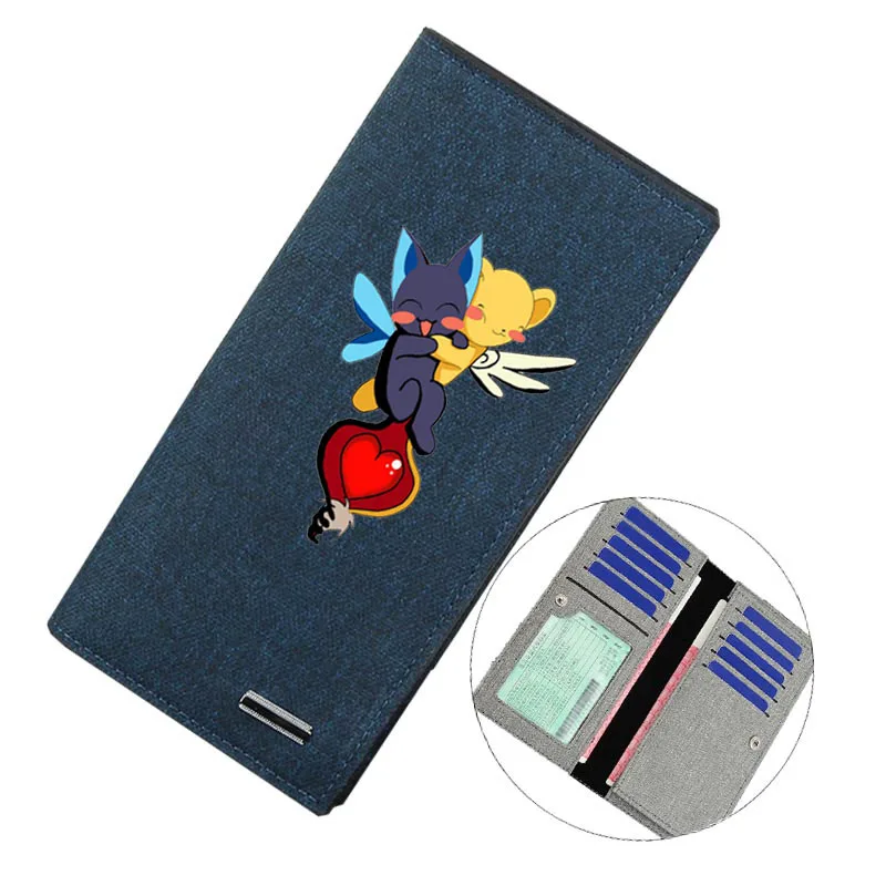 Teenagers Canvas Cartoon Long wallet Money Cards Bags Kids Coin Bag Short Purse for anime  Cardcaptor Sakura  Canvas wallet