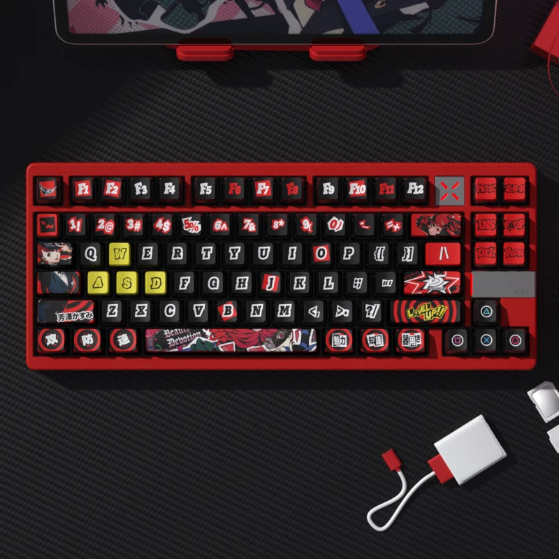 Keycaps pudim temáticos anime, EVA, Material para PC, Dye-Sub, OEM, Set Keys Caps para teclado mecânico, A75, Hi MX Switch, A75