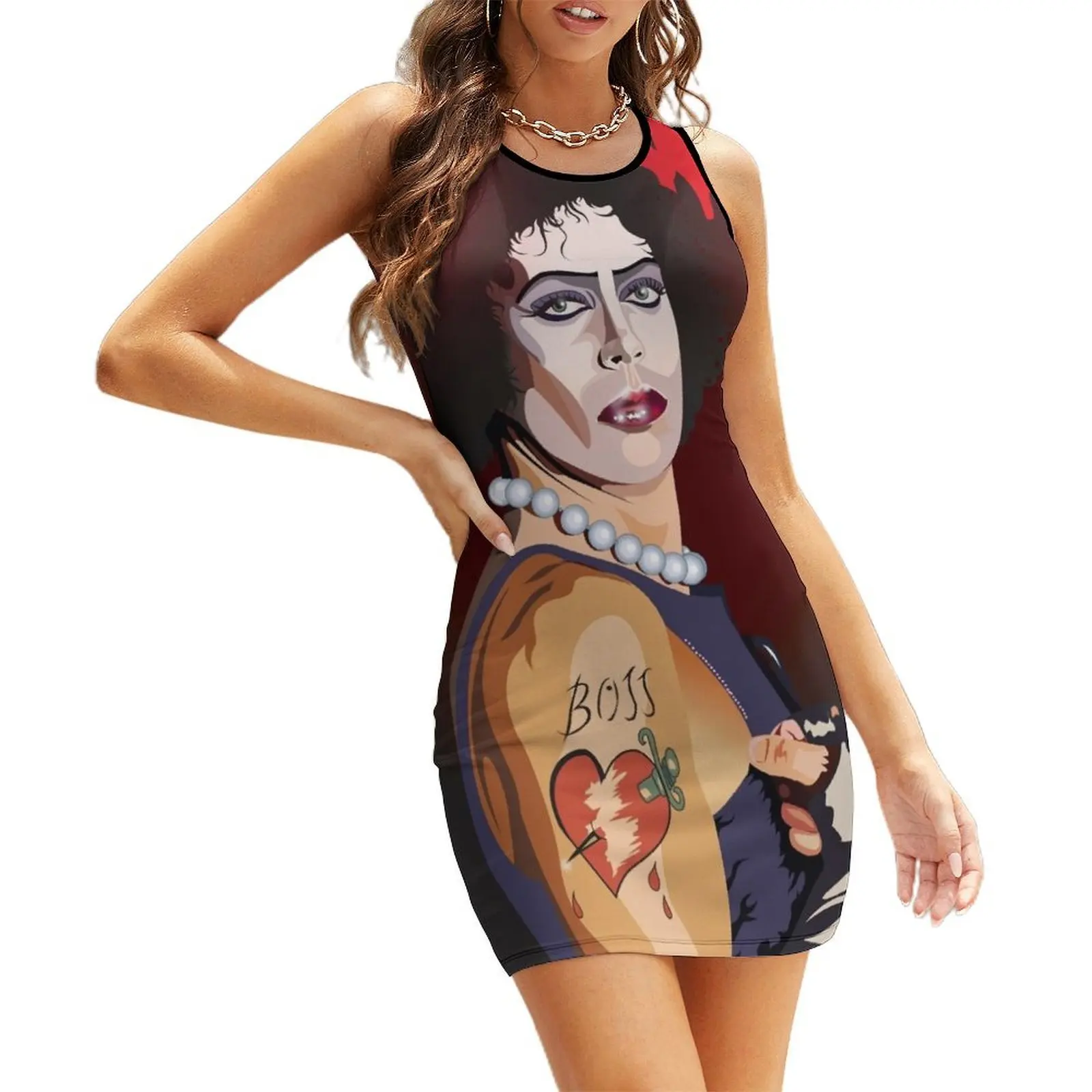 

Dr Frankenfurter Sleeveless Sundress dresses for prom womans clothing beach outfits for women summer clothes for women