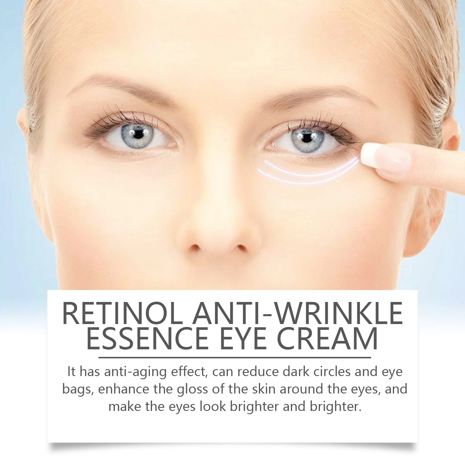 Crème anti-déformante pour les yeux à l'essence de rétinol, Ceshydratante pour la peau, bouffie des yeux, estompe les ridules