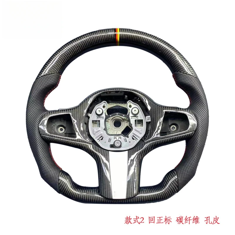 Suitable for BMW 34568 Series G Chassis Carbon Fiber Steering Wheel Modification Forged Carbon Fiber LED Competition Light Model