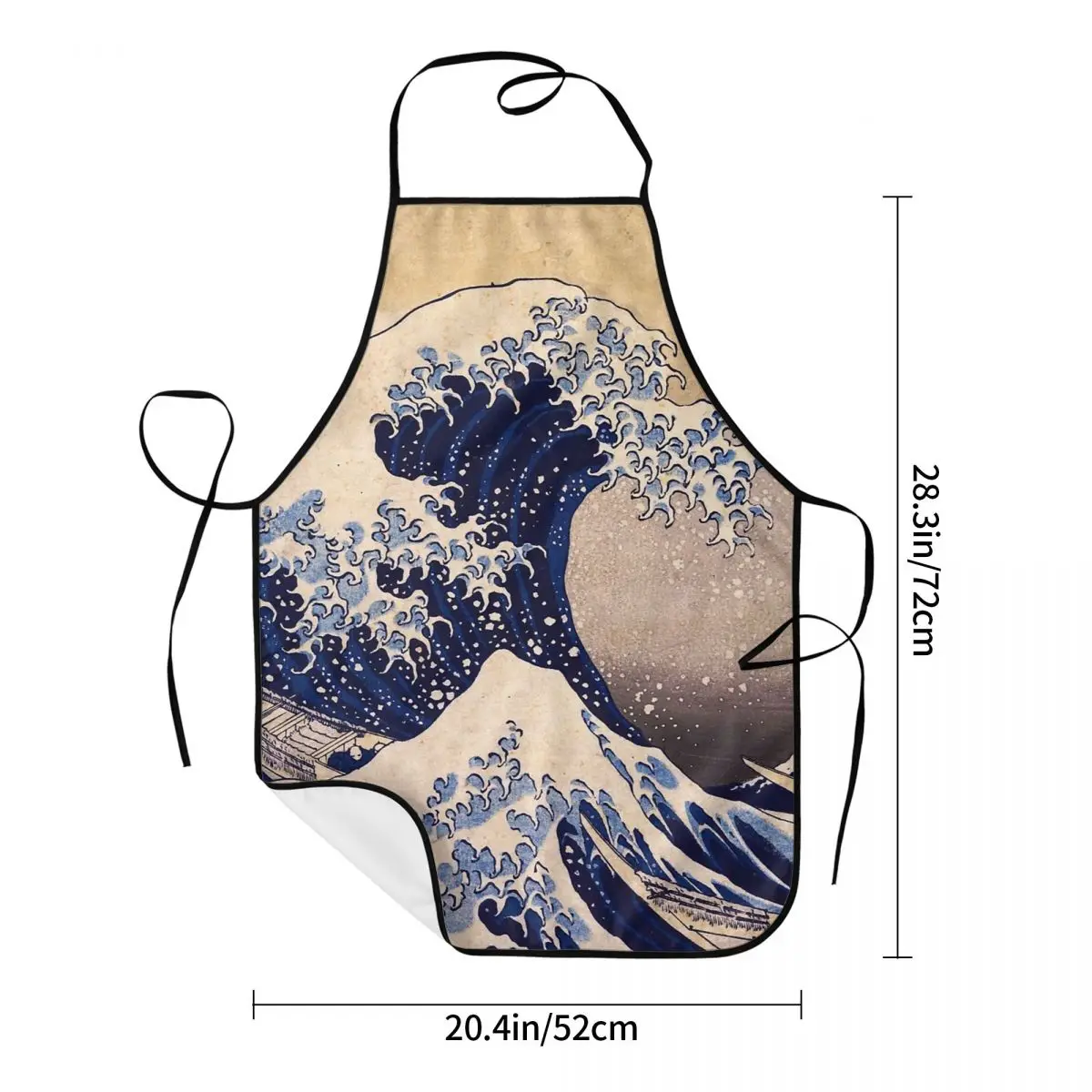 The Great Wave Off Kanagawa By Katsushika Hokusai Aprons Chef Cooking Baking Tablier Bib Kitchen Cleaning Pinafore for Women Men