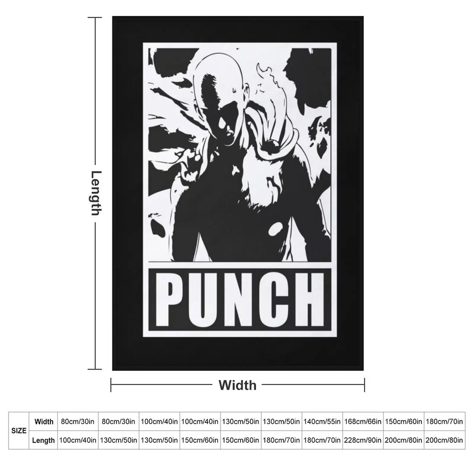 One punch Throw Blanket Warm Moving Blankets