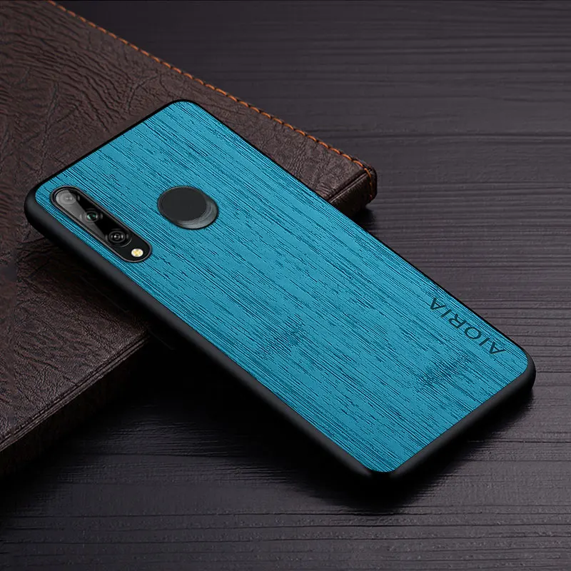 Case for Huawei P30 P40 Lite Pro funda bamboo wood pattern Leather phone cover Luxury coque for Huawei P40 Pro case capa