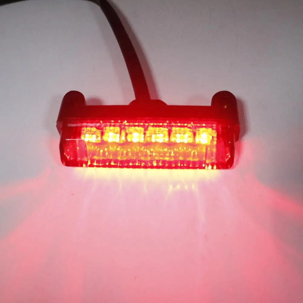 6-LED دراجة نارية الفرامل الذيل ضوء العالمي الخلفية وقف لوحة الفرامل رخصة ضوء الزخرفية LED دراجة نارية تعديل مصباح Lig B9Z3 #2