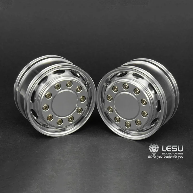 

LESU Metal Front Hub Wheels for 1/14 RC Tamiyaya Electric Tractor Truck Trailer Hydraulic Dump Model Car Th04818-SMT3