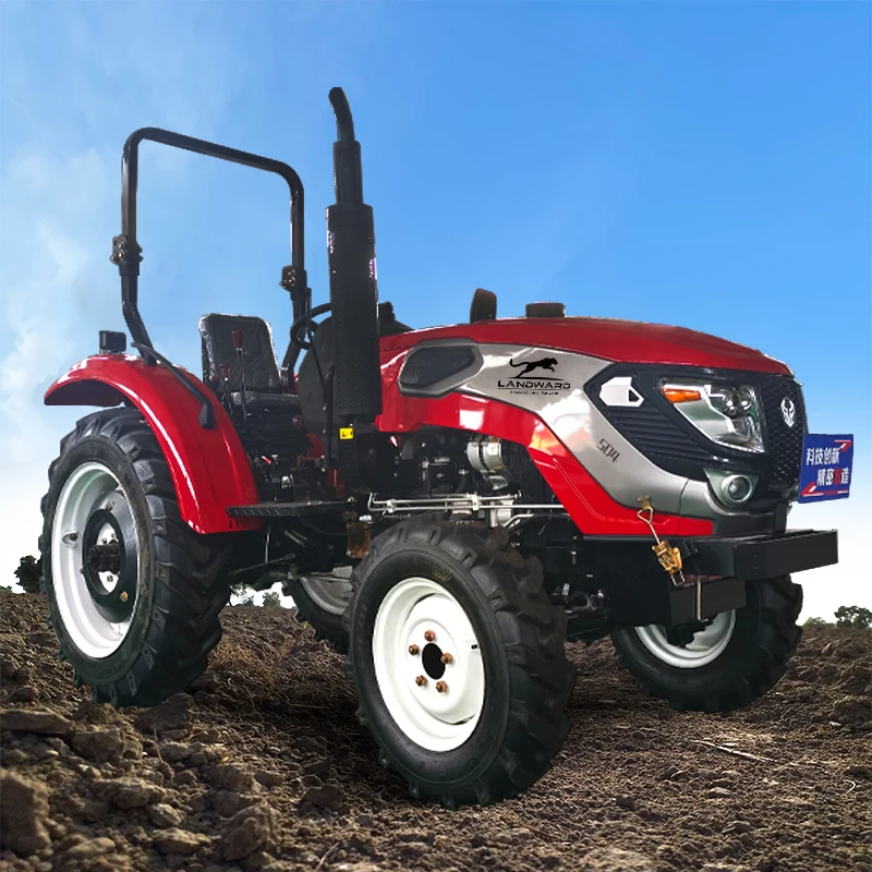 China Multifunctional Farm Tractor 25hp Agricultural EURO 5 Off-road 4WD Small Tractors 50hp Mini 4X4 Wheel Tractor Customized