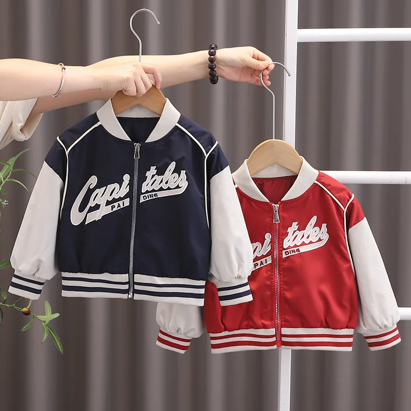 Boys Jackets Spring Sutumn 2024 Children Casual Baseball Coats For Baby Sports Outerwear Clothes Kids Jogging Tops Outdoors 4 5Y