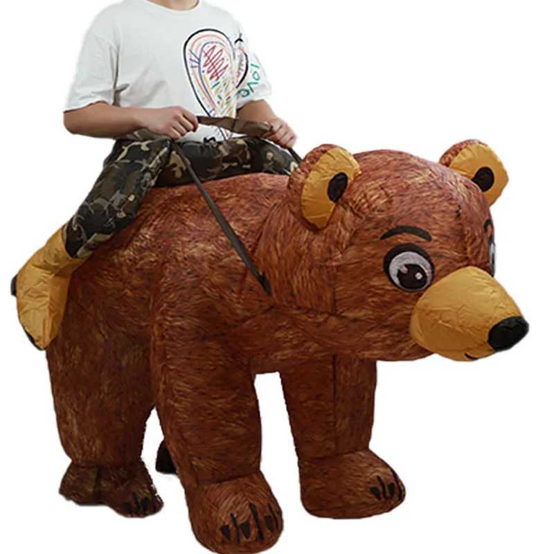 

Iatable костюм для выступлений на Хэллоуин для взрослых, забавный прогулочный животный, кукла-гондер, реквизит, костюм бурого медведя, этнический сценический костюм для женщин
