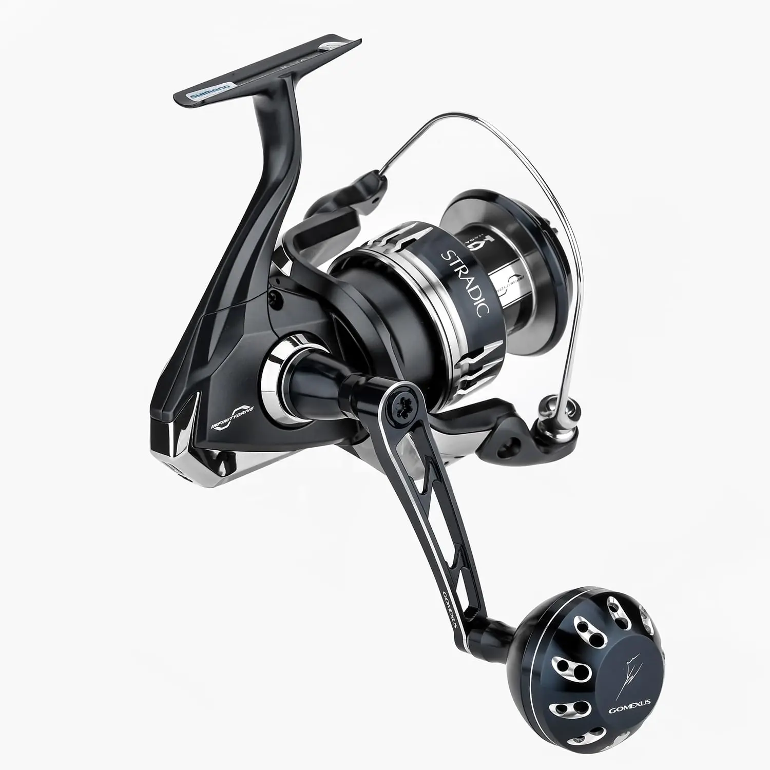 Gomexus 70mm Power Handle With 45mm Knob For Shimano Stradic Spheros SW 5000-6000 Saltwater Spinning Fishing Reel