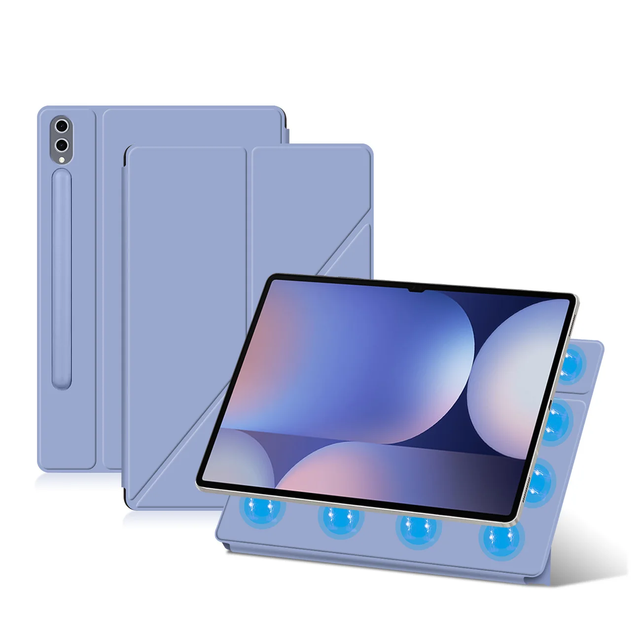 

Magnetic Case for Samsung Galaxy Tab S9 S10 Plus 12.4 Tab S9/S9FE/S10 11inch Tablet Smart Book Cover with Pencil Holder