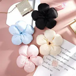 Pink Flower Styling Sponge Flower Scrunchie Hair Tie Sweet Girl Hair Accessories