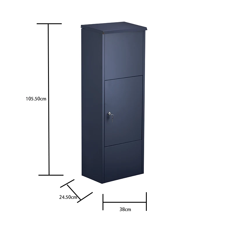 Modern Anti-Theft Steel Mailbox Outdoor Parcel Delivery Lock Post for Apartment Use Standing Metal Mailbox Convenient Parcel