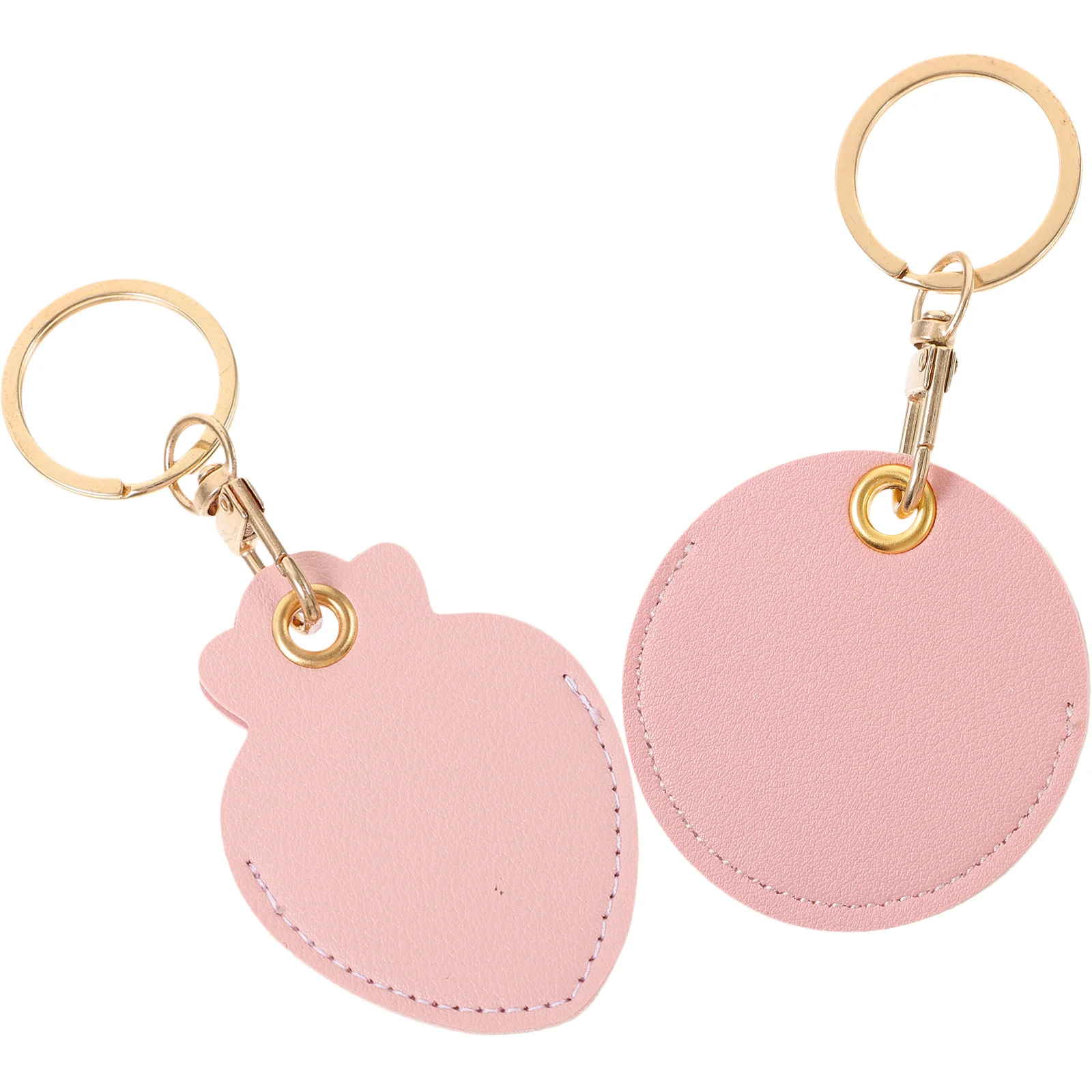 

2 Pcs Label Access Card Holder Keys Keychain Pu Chains RFID Tag Protective Cover